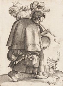 コスチューム プレート: ドイツ出身の戦士の妻。 1558-70。 作： Unbekannt