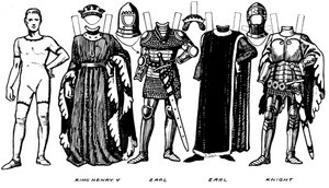 ヘンリー5世が統治した時期に着用された男女の衣装、c1934