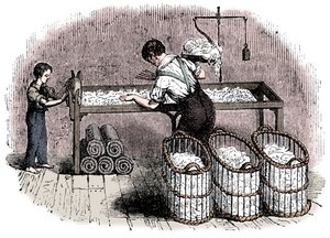 綿製造、c1845 作： Unbekannt