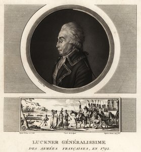 ニコラ・ラックナー伯爵（フランス革命の将軍、Generalissime des Armees Francaises、1794年に処刑 作： Unbekannt