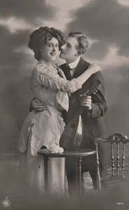 マンドリンとのカップル、c1910 作： Unbekannt