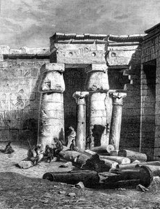 キリスト教教会の残りの裁判所、メディネト・ハブ、1881年 作： Unbekannt