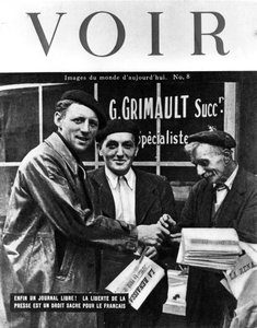 ヴォワール誌の表紙、1944 作： Unbekannt