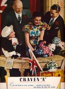 Craven A Cork-Tipped Virginia Cigarettes、1937 作： Unbekannt
