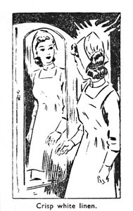パリッとした白いリネン、1940