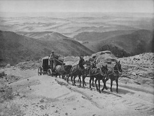 カリフォルニア州サンマルコス峠を横断、c1897。 作： Unbekannt