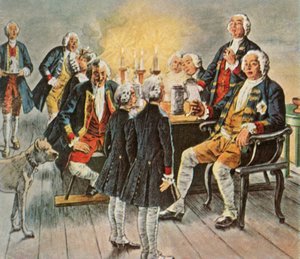 フレデリック皇太子とヘンリー王子...父親の王グッドナイトに入札、1727年、1936年。 作： Unbekannt