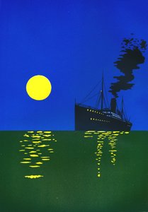 1909年の太陽と海でのクルーズ船。 作： Unbekannt
