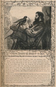 クルーソーは彼のオウムを話すことを教える、c1870 作： Unbekannt