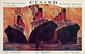 キュナードオーシャンライナー、1920年代。 作： Unbekannt