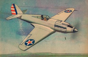 カーティスXP40戦闘機単葉機、c1944。 作： Unbekannt