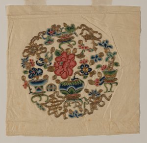 カットアウト モチーフ 針仕事、中国、清王朝 1644-1911、19 世紀。 作： Unbekannt