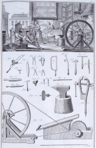 カトラリー作り、c1750s 作： Unbekannt