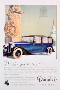 ダイムラーストレート8車の広告、1935 作： Unbekannt