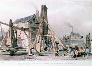ダルコアス銅鉱山、Camborne、コーンウォール、c1830 作： Unbekannt