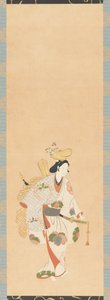 紅葉模様の白衣の踊り手…江戸時代・寛文年間・1661～1673年 作： Unbekannt