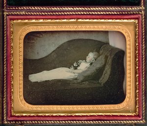 ソファーで死んだ子c。 1855。 作： Unbekannt