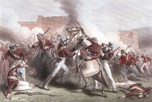 1858年4月15日、インディアン反乱、准将エイドリアンホープの死 作： Unbekannt