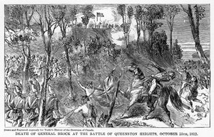 1877年1812年10月13日、クイーンストンハイツの戦いでのブロック将軍の死 作： Unbekannt