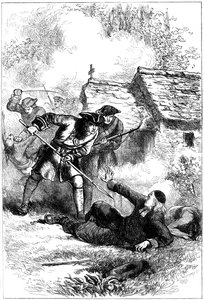 アメリカのフランスのイエズス会宣教師、セバスチャン・ラーレの死、1724年 作： Unbekannt