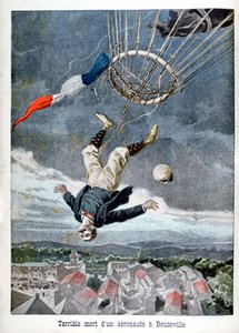 1899年、フランス、ブーズヴィルでの飛行士の死