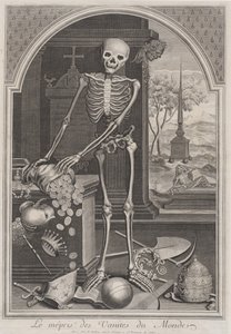 世俗的な虚栄心のある死、17001720。 作： Unbekannt