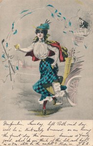 装飾的な女性ゴルファー1、c1904 作： Unbekannt