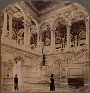 米国議会図書館のエントランスホールの装飾の素晴らしさ 作： Unbekannt