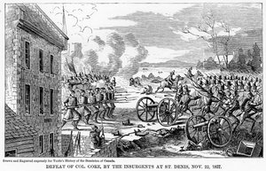 1837年11月22日、セントデニスでの反乱軍によるゴア大佐の敗北