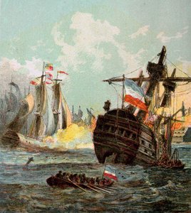 オランダ艦隊の敗北、1666 c1850s 作： Unbekannt