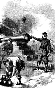 サウスカロライナ州サムター要塞の防衛、1861年c1880 作： Unbekannt