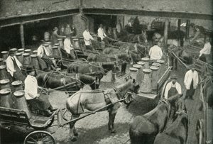 1902年、ヴォクソールのフリースアンドポコックズセントラルデポから出発した配達用バン。 作： Unbekannt