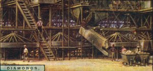 ダイヤモンド。洗浄工場、キンバリー、1928