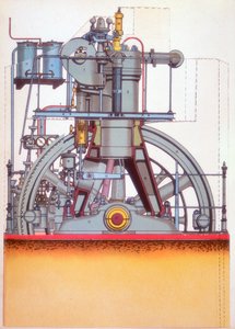 ディーゼルエンジン：1897年にルドルフディーゼルによって発明された内燃エンジン 作： Unbekannt