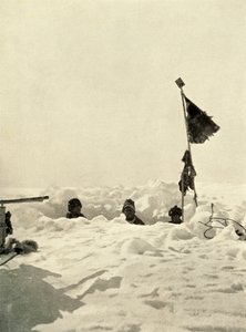 デポを覆う雪の深さを確認するために掘る、c1908、1909。 作： Unbekannt