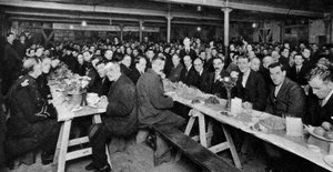 ホームレスの夕食、チャーチアーミーハウス、ウェストミンスター、ロンドン、1926-1927