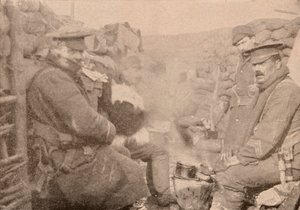塹壕での夕食、c1915 1928 作： Unbekannt