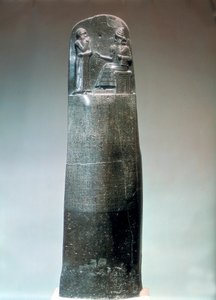 紀元前18世紀のハンムラビの法則が刻まれた閃緑岩の石碑 作： Unbekannt
