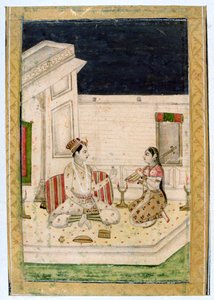 Dipaka Light Raga、Ragamala Album、School of Rajasthan、19世紀 作： Unbekannt