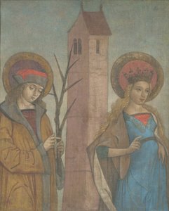 聖人アカティウス、バルバラ、アポロニア、セバルドのディプティク、c. 1490年。 作： Unbekannt