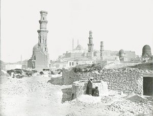 城塞の遠景、カイロ、エジプト、1895年。 作： Unbekannt