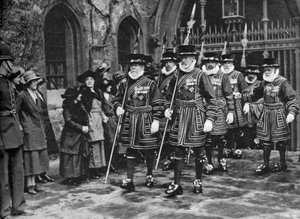 Yeomen Warders、ロンドン塔、1926-1927による貨幣の分配 作： Unbekannt