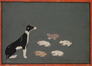 子犬と犬、c。 1780年。 作： Unbekannt