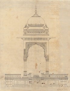 ドーム型のパビリオン、1830年頃 作： Unbekannt