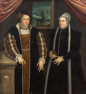 ブランデンブルク-クルムバッハのダブルポートレートマリーとデンマークのクリスティーナc。 1580 作： Unbekannt