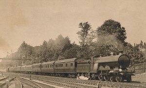 サウスクロイドン近くのダウンブライトンエクスプレス。エンジン4-4-2、No。421、c1920。 作： Unbekannt