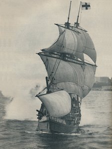 ドレイクスの世界一周航海の旗艦、レプリカ、1937 作： Unbekannt