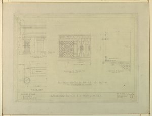 図面、14 15 16 ワシントン・スクエア・ノースへの変更、スケッチNo.24 作： Unbekannt