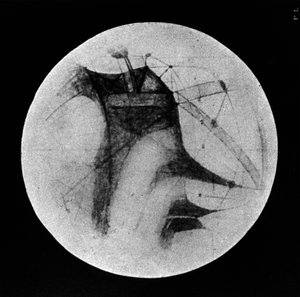 「運河」と暗い領域を示す火星の絵、1896 年 作： Unbekannt
