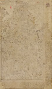 動物や植物の絵、17世紀初頭。 作： Unbekannt